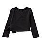 Color:Black - Image 2 - Little Girls 2T-6X Long Sleeve Knit Ballet Top