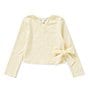 Color:Lemon - Image 1 - Little Girls 2T-6X Long Sleeve Knit Ballet Top
