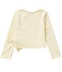 Color:Lemon - Image 2 - Little Girls 2T-6X Long Sleeve Knit Ballet Top