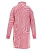 Color:Pink - Image 2 - Little Girls 2T-6X Long-Sleeve Marble Swirl Sweater Dress