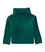 GB Little Girls Long Sleeve Oversized Turtleneck Sweater, Color:Pine - Image 1