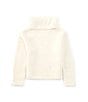 GB Little Girls Long Sleeve Oversized Turtleneck Sweater, Color:Ivory - Image 1