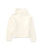 GB Little Girls Long Sleeve Oversized Turtleneck Sweater, Color:Ivory - Image 2