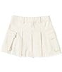 Color:Natural - Image 2 - Little Girls 2T-6X Low Rise Cargo Skirt