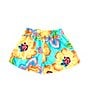 Color:Aqua Multi - Image 2 - Little Girls 2T-6X Mid Rise Flowy Tie Shorts