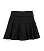 GB Little Girls 2T-6X Pleated Coated Mini Skirt, Color:Black - Image 1