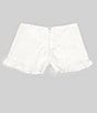 Color:White - Image 2 - Little Girl's 2T-6X Ruffle Hem Short
