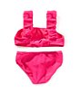 GB Little Girls 2T-6X Scrunch Bungee Strap 2-Piece Swimsuit, Color:Party Favor Pink - Image 2