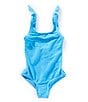 GB Little Girls Scrunch Tie Strap One-Piece Swimsuit