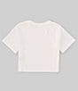 Color:White/Green - Image 2 - Little Girls 2T-6X Short Sleeve Boxy Graphic Cropped T-Shirt
