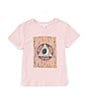 Color:Soft Pink - Image 1 - Little Girls 2T-6X Short Sleeve Pink Floyd Graphic Oversized T-Shirt