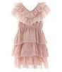 Color:Pink - Image 1 - Little Girls 2T-6X Sleeveless Ballet Tiered Dress