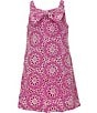 GB Little Girls 2T-6X Sleeveless Bow Front Eyelet Shift Dress, Color:Magenta - Image 1