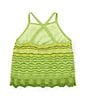 Color:Multi Green - Image 2 - Little Girls 2T-6X Sleeveless Crochet Tank