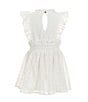 Color:White - Image 2 - Little Girls 2T-6X Family Matching Sleeveless Lace Ruffle Dress
