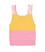 Color:Pink Multi - Image 2 - Little Girls 2T-6X Sleeveless Stripe Sweater Tank