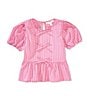 GB Little Girls Multi-Striped Bubble Top, Color:Pink Multi - Image 1