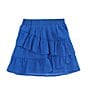 GB Little Girls 2T-6X Tiered Ruffle Mini Skirt, Color:Blue - Image 1