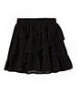 GB Little Girls 2T-6X Tiered Ruffle Mini Skirt, Color:Black - Image 2