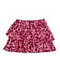 GB Little Girls 2T-6X Tiered Sequin Mini Skirt, Color:Fuchsia - Image 1