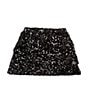 GB Little Girls 2T-6X Tiered Sequin Mini Skirt, Color:Black - Image 1