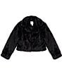 GB Little Girls Long Sleeve Faux Fur Coat - Image 1