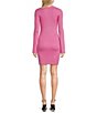GB Long Sleeve Ribbed Mini Sweater Dress, Color:Fusion Pink - Image 2