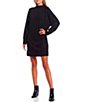 Color:Black - Image 1 - Long Sleeve Sweater Dress