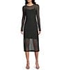 GB Mesh Long Sleeve Bedazzled Dress - Image 1