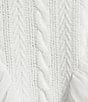 GB Mesh Tulle Cable Knit Sweater, Color:Ivory - Image 4