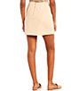 Color:Sand - Image 2 - Mid Rise Side Slit Twill Mini Skirt