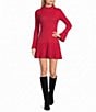 GB Mock Neck Bell Sleeve Mini Dress - Image 1