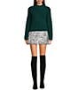 GB Mock Neck Cable Knit Sweater, Color:Dark Green - Image 3