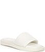 Color:White - Image 1 - Off-Duty Pool Leather Flat Slides