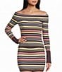 GB Off-The-Shoulder Striped Coordinating Sweater - Image 1