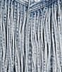 GB GB Oversized Fringe Denim Jacket, Color:Blue - Image 4