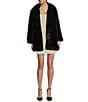 GB Oversized Faux Fur Coat, Color:Black - Image 3