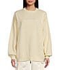 Color:Lemon - Image 1 - Oversized Fleece Sweatshirt