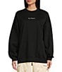 Color:Black - Image 1 - Oversized Fleece Sweatshirt