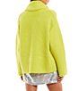 Color:Yellow - Image 2 - Oversized Turtleneck Sweater