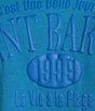Color:Blue - Image 4 - Pigment Dyed Saint Barths Oversized T-Shirt