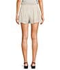 GB Pleated Linen Blend Dot Print Coordinating Shorts - Image 2