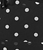 GB Polka Dot Tie Front Midi Dress, Color:Black White Micro Dot - Image 3