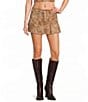 GB Printed Denim Coordinating Mini Skirt - Image 1