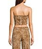 GB Printed Denim Corset Coordinating Tube Top - Image 2