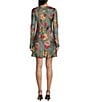 GB Printed Long Sleeve Satin Mini Dress - Image 2
