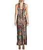 GB Printed Scarf Cowl Neck Maxi Dress - Image 2