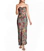 GB Printed Scarf Cowl Neck Maxi Dress - Image 3