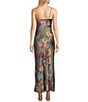 GB Printed Scarf Cowl Neck Maxi Dress - Image 4
