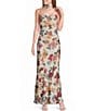 GB Printed Scarf Cowl Neck Maxi Dress - Image 6
